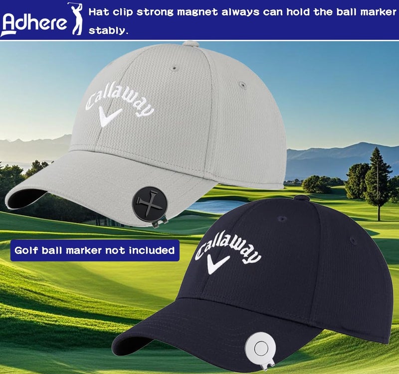 Adhere Golf Hat Clip Golf Ball Marker Holder Magnetic Golf Cap Clips Without Ball Marker - Image 3
